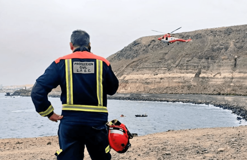 Imagen del operativo / Protección Civil de LPGC.